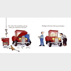 Her kommer lastebilen