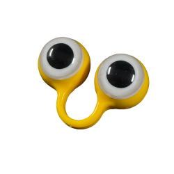 Peepers Puppet - Gul/hvit