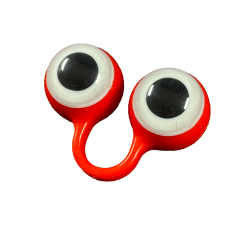 Peepers Puppet - Rd/hvit