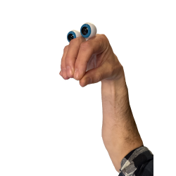 Peepers Puppet - Lilla/hvit