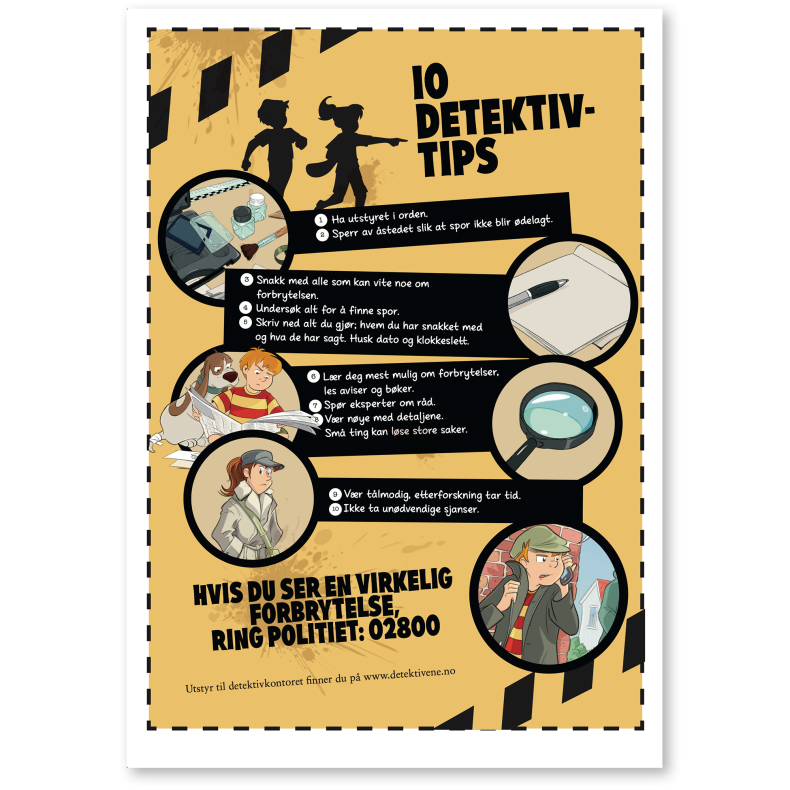 Ti detektivtips-plakat (gratis nedlasting)