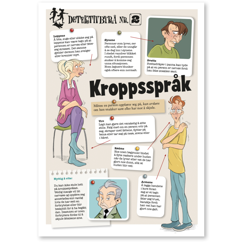 Plakat Detektivbyr nr. 2 "Kroppssprk" A3